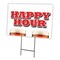 Signmission Happy Hour Yard Sign & Stake outdoor plastic coroplast window, C-1824 Happy Hour C-1824 Happy Hour - alternate 1